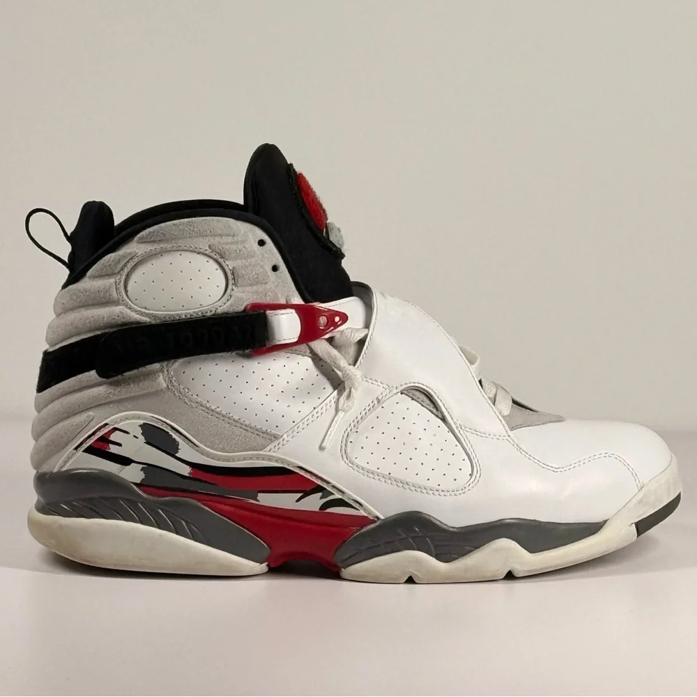 Air Jordan 8 Retro Bugs Bunny White Black True Red Men's Size 12 - 305381-103 - Picture 8 of 15